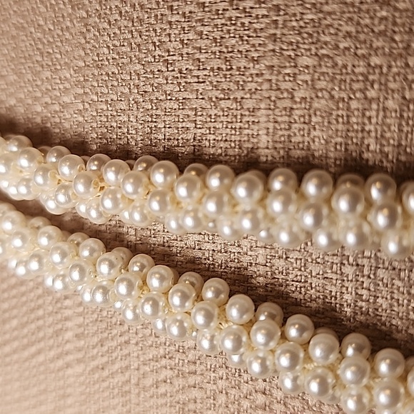 Vintage Mini Faux Pearls Braided Necklace - Picture 5 of 16